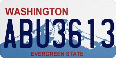 WA license plate ABU3613