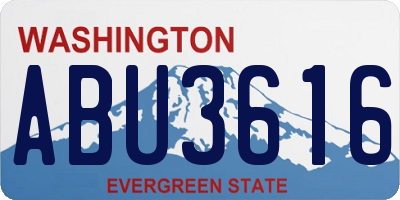 WA license plate ABU3616