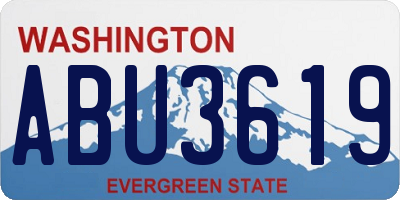 WA license plate ABU3619