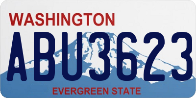 WA license plate ABU3623