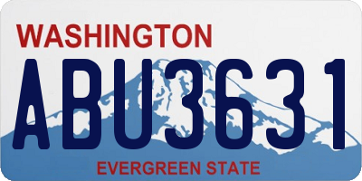WA license plate ABU3631