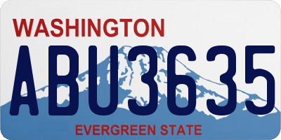 WA license plate ABU3635