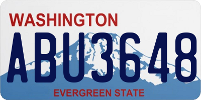WA license plate ABU3648