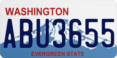 WA license plate ABU3655