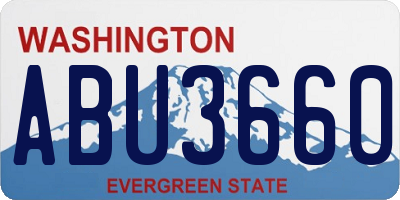 WA license plate ABU3660