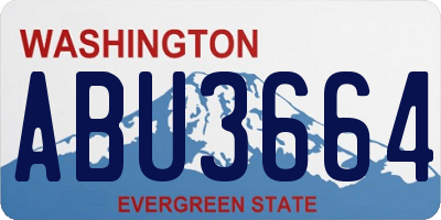 WA license plate ABU3664