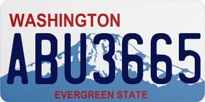 WA license plate ABU3665
