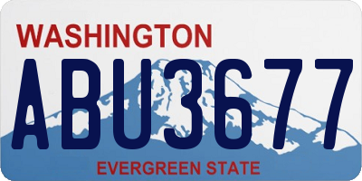 WA license plate ABU3677