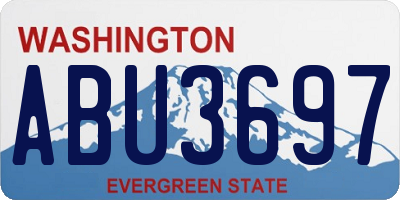 WA license plate ABU3697