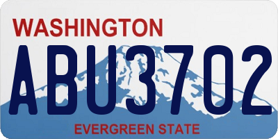 WA license plate ABU3702