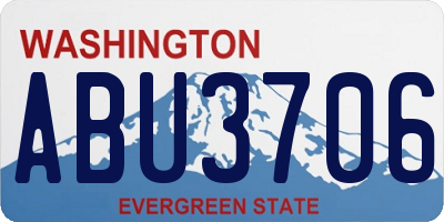 WA license plate ABU3706