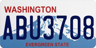 WA license plate ABU3708