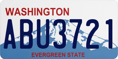WA license plate ABU3721
