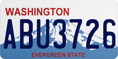 WA license plate ABU3726