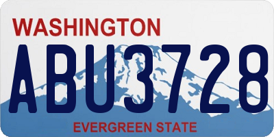 WA license plate ABU3728