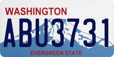WA license plate ABU3731