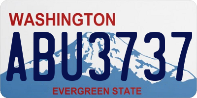 WA license plate ABU3737