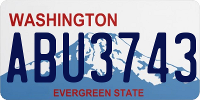 WA license plate ABU3743