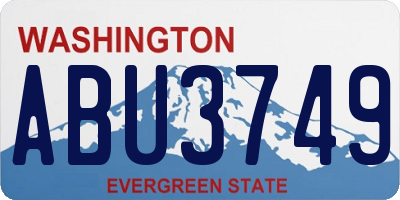 WA license plate ABU3749