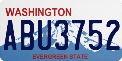WA license plate ABU3752