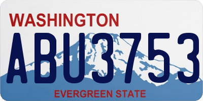 WA license plate ABU3753