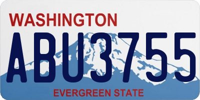 WA license plate ABU3755