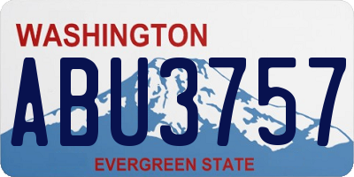WA license plate ABU3757
