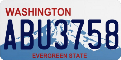 WA license plate ABU3758