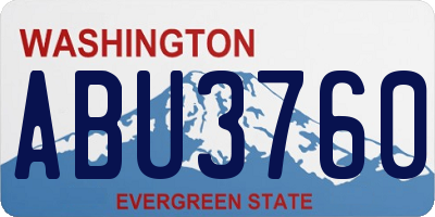 WA license plate ABU3760