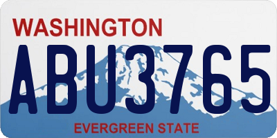 WA license plate ABU3765