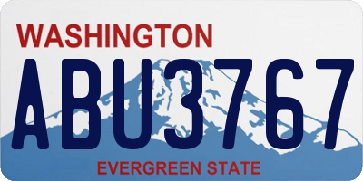 WA license plate ABU3767