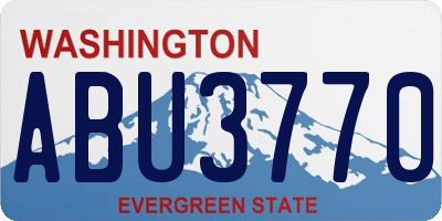 WA license plate ABU3770