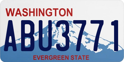 WA license plate ABU3771