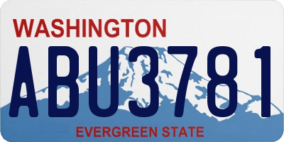 WA license plate ABU3781