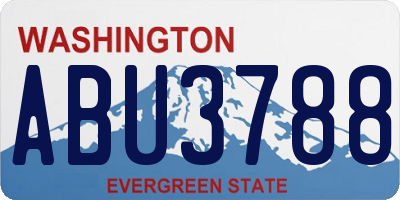 WA license plate ABU3788