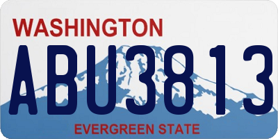 WA license plate ABU3813