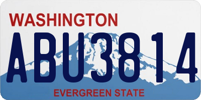 WA license plate ABU3814