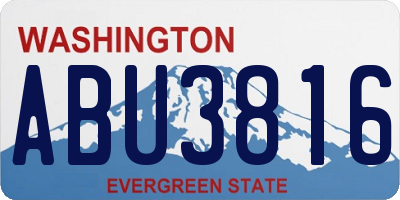 WA license plate ABU3816