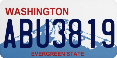 WA license plate ABU3819