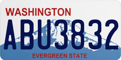 WA license plate ABU3832