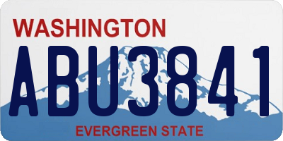 WA license plate ABU3841