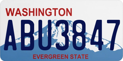 WA license plate ABU3847