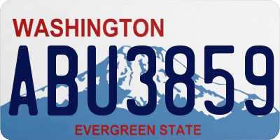 WA license plate ABU3859