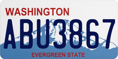 WA license plate ABU3867