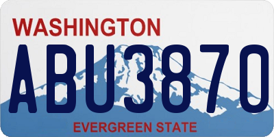 WA license plate ABU3870