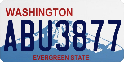 WA license plate ABU3877