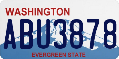 WA license plate ABU3878