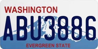 WA license plate ABU3886