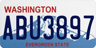 WA license plate ABU3897