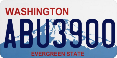 WA license plate ABU3900